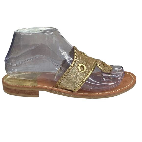 Jack Roger’s Women’s Gold Slip On Thong Sandals Size US 6 - Picture 1 of 11